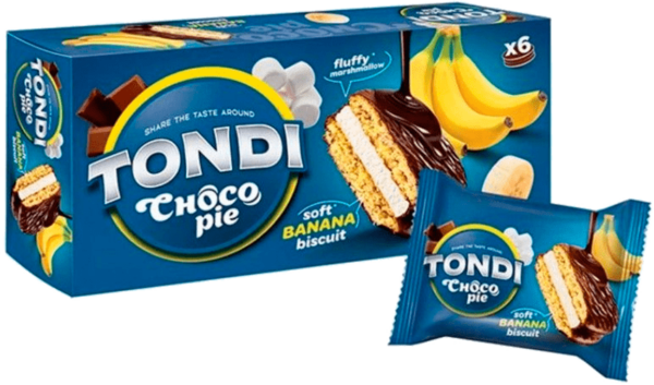 Муч.конд.изд.глазир. Tondi Choco Pie банан 180г